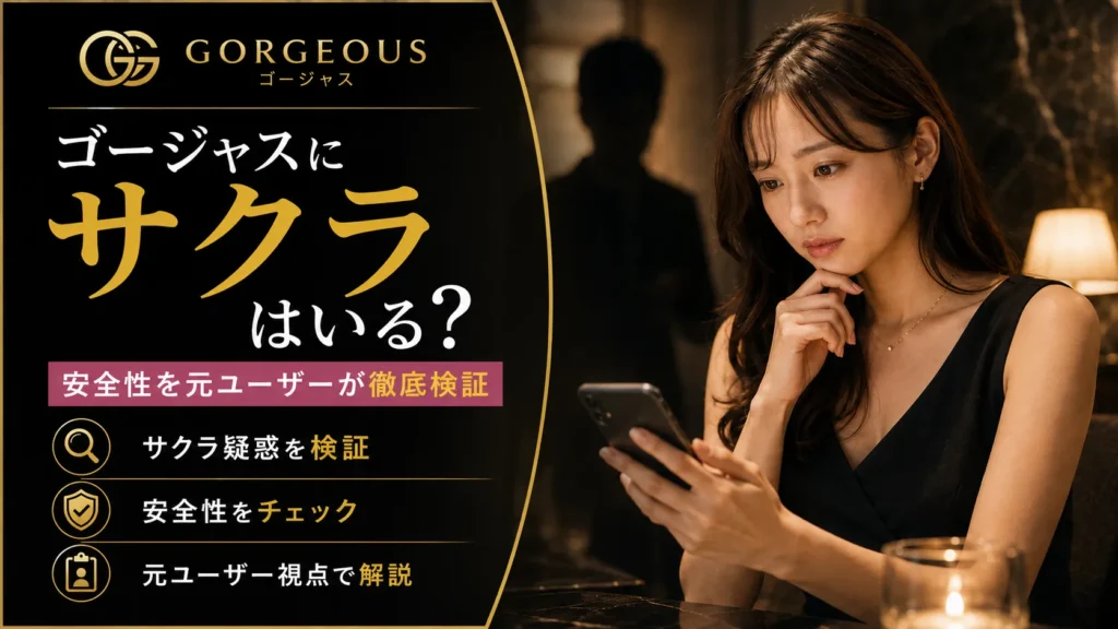 ゴージャスにサクラはいる？安全性を元ユーザーが徹底検証