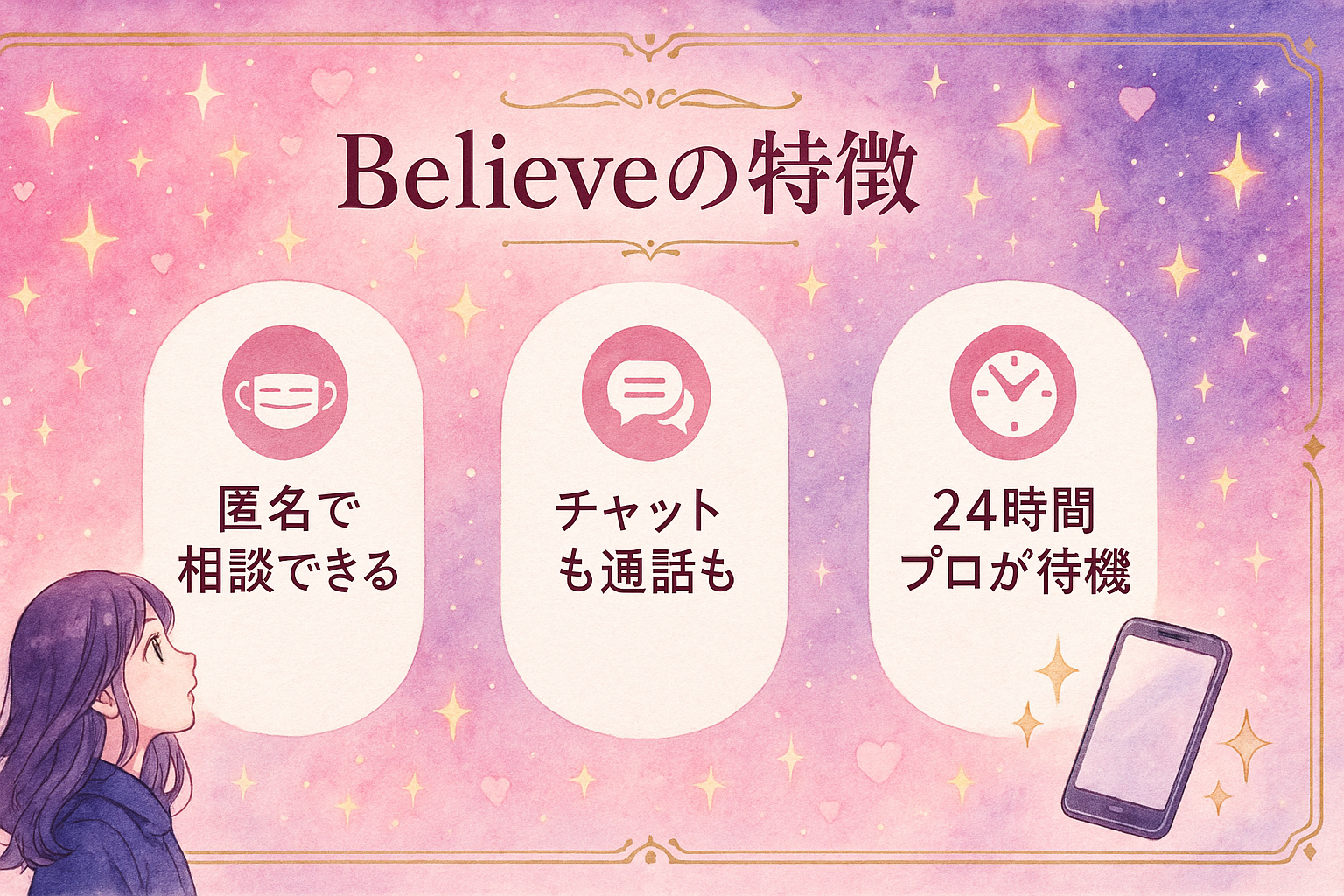 チャット占いBelieve（ビリーブ）の特徴・メリット