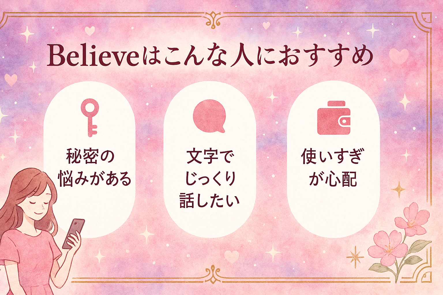 チャット占いBelieve（ビリーブ）はこんな人におすすめ