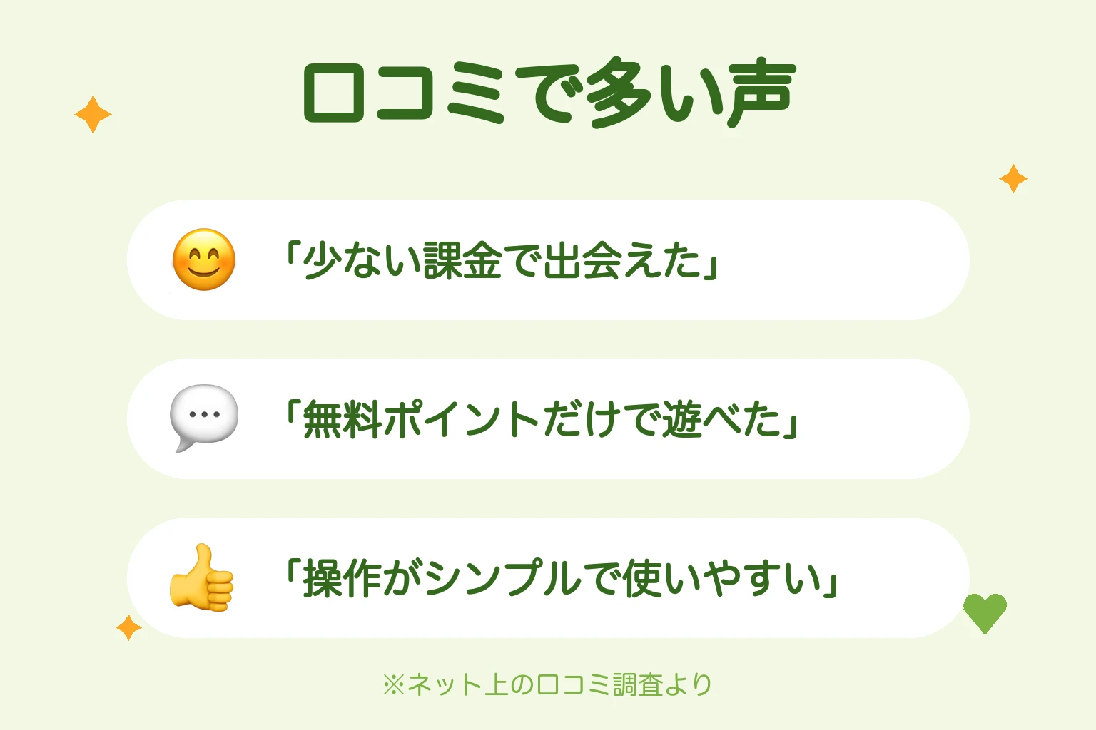 ワクワクメールの口コミで多い声