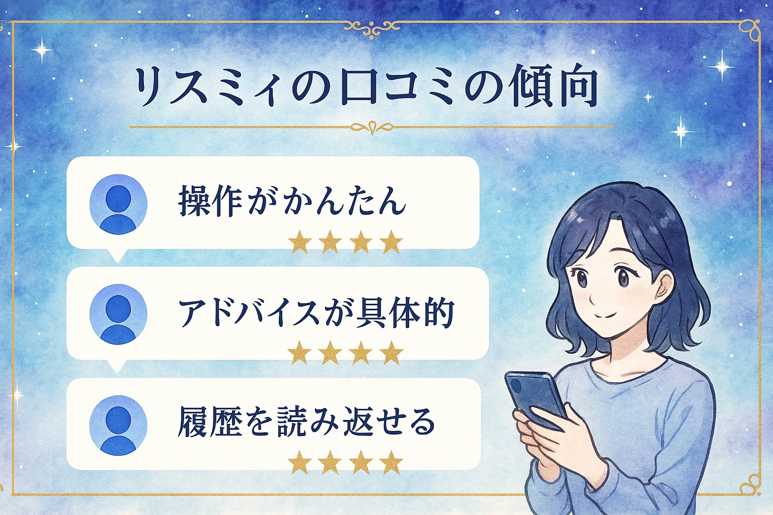リスミィの評判・口コミの傾向