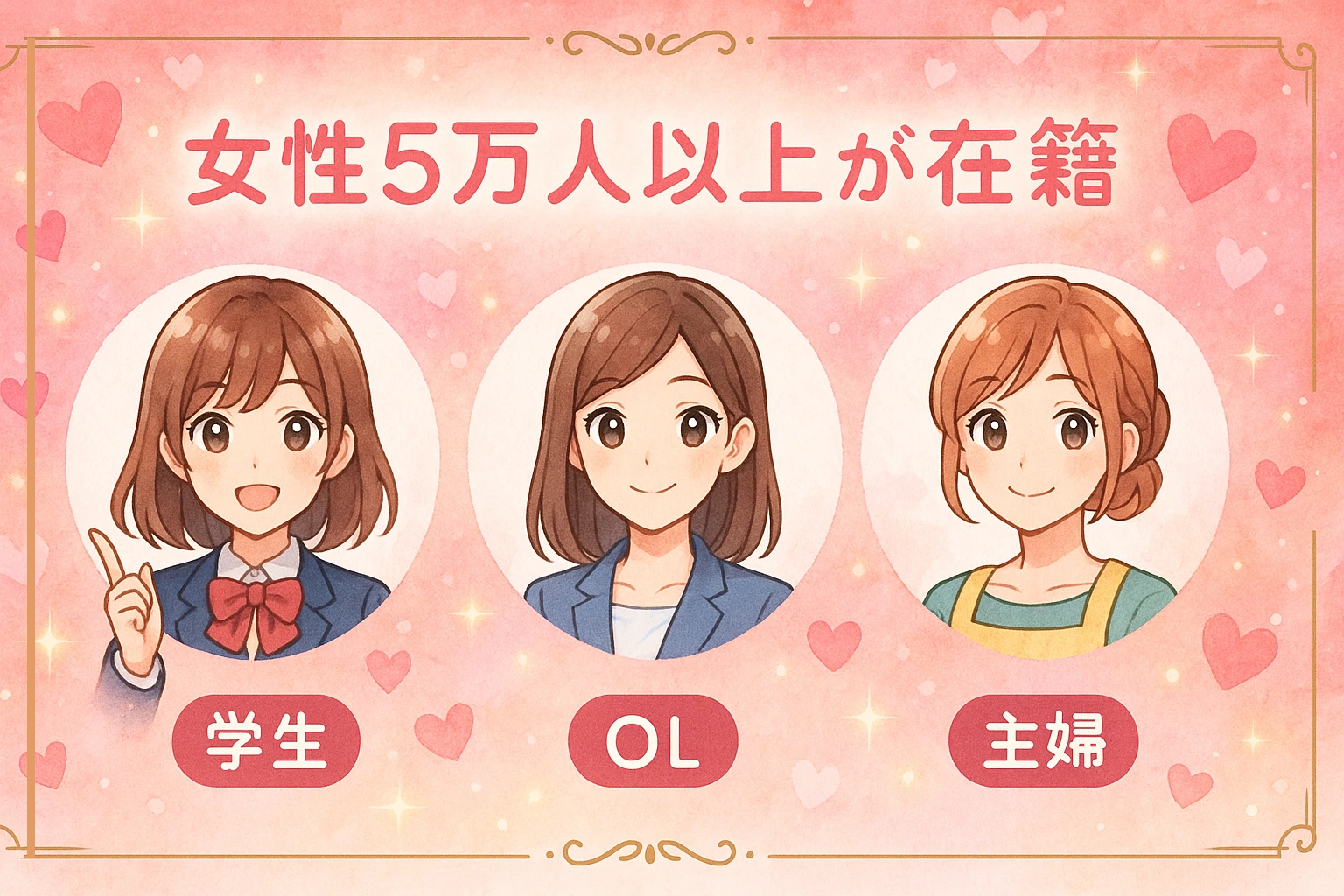 VI-VO（ビーボ）は学生からOL・主婦まで5万人以上の女性が在籍