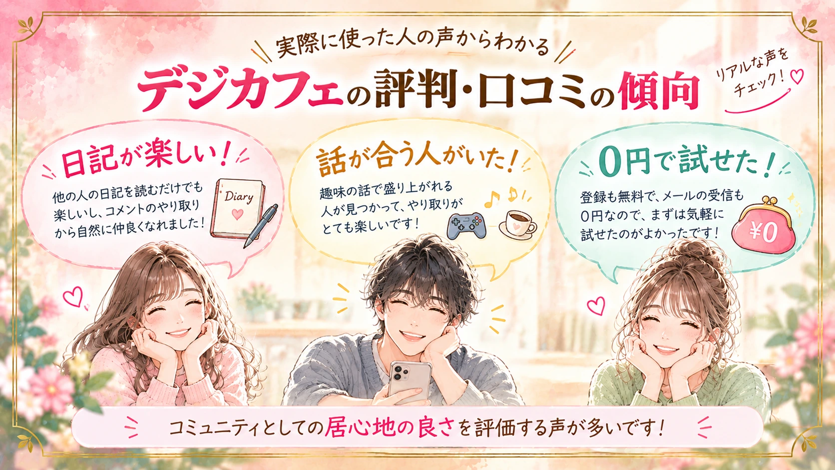 デジカフェの評判・口コミの傾向