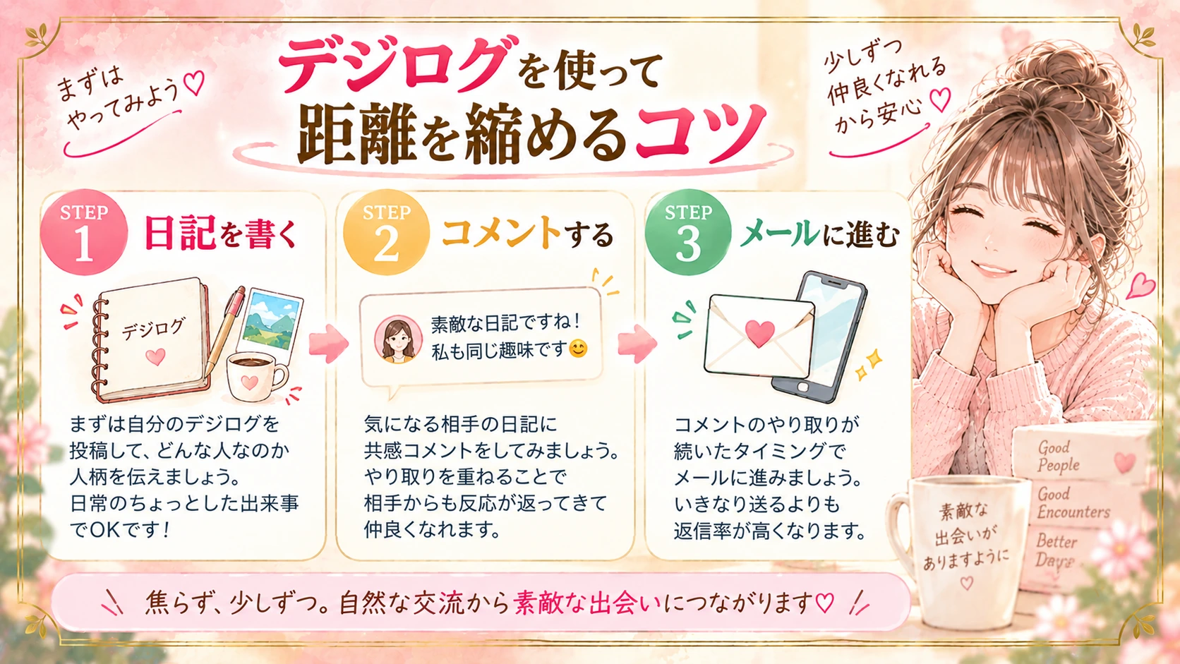 デジログで距離を縮めるコツ